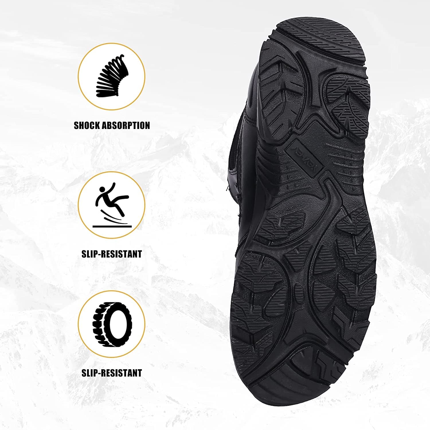 Lightweight Water Repellent Leather Combat Boots for Men